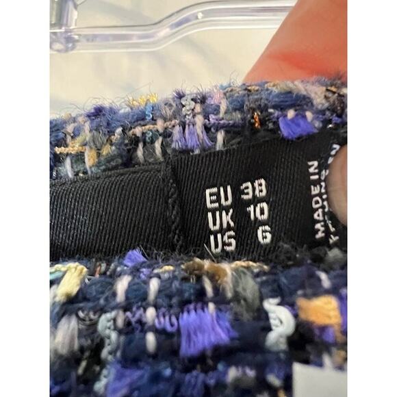 Vero Moda Tweed Mini Skirt VMChantelle Women's 6 Multicolor New Pockets - Picture 7 of 8